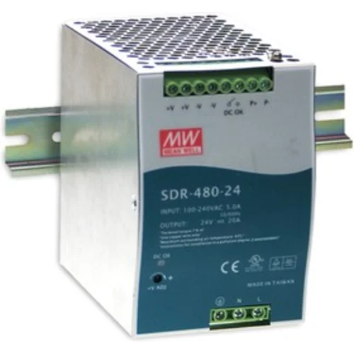 Блок питания на DIN-рейку, 24В, 20А, 480Вт Mean Well